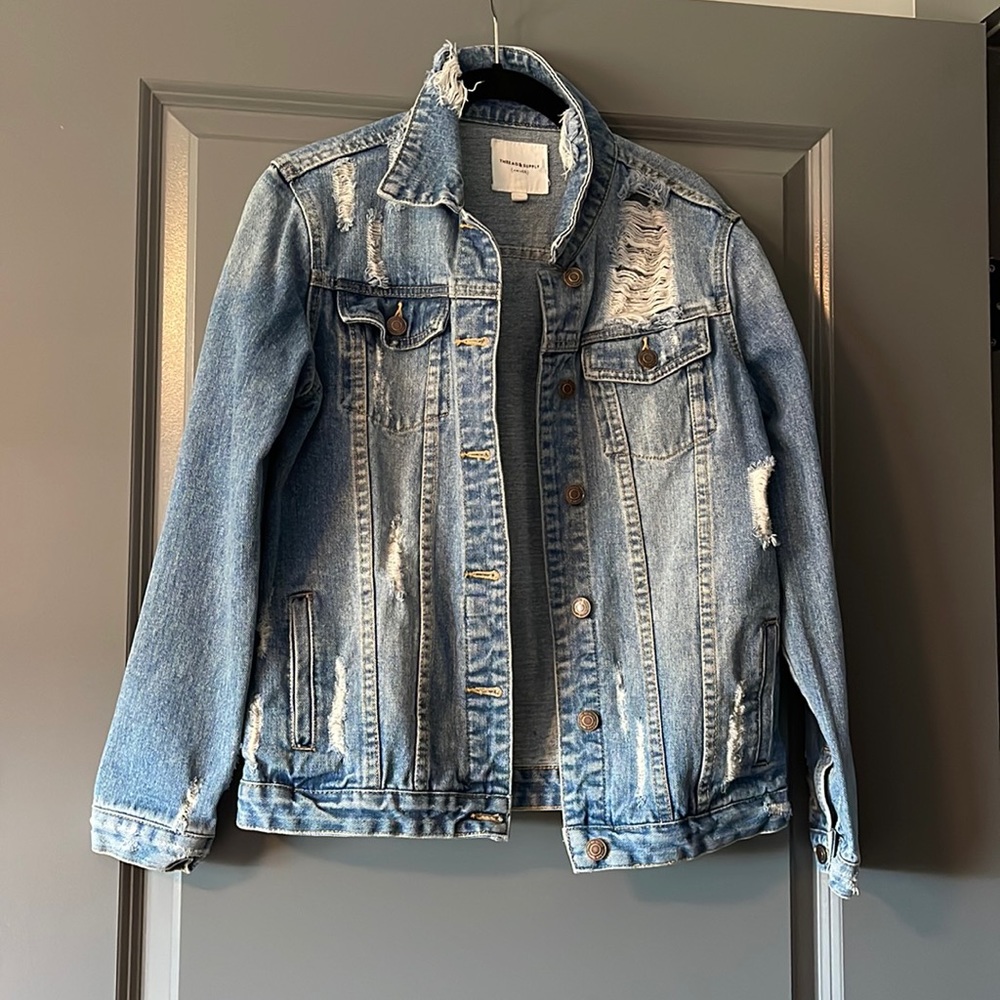 Light wash denim jean jacket